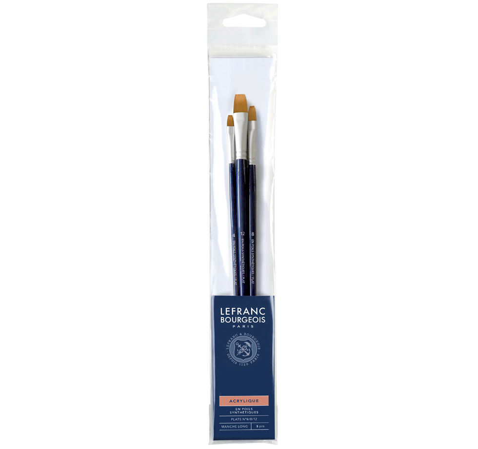Acrylic Brush Set - Flat Brushes Lefranc Bourgeois