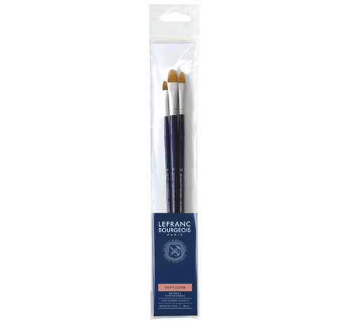 Acrylic Brush Set -Filbert Brushes Lefranc Bourgeois