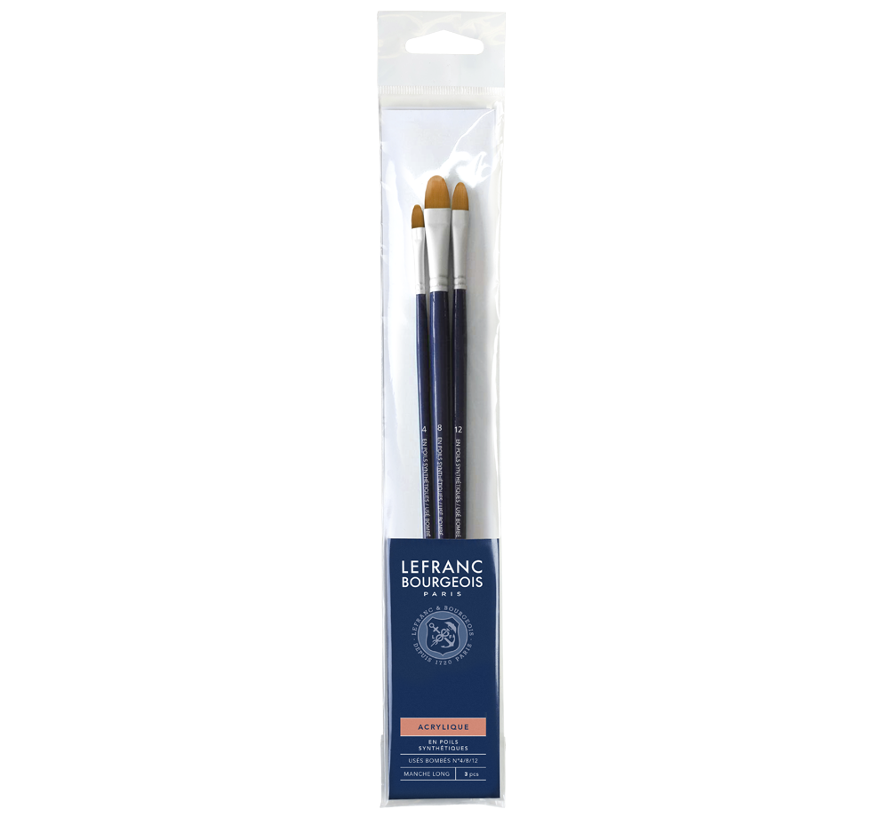 Acrylic Brush Set -Filbert Brushes Lefranc Bourgeois