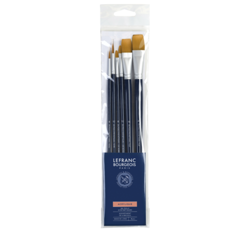 Acrylic Brush Set - 6 Brushes Lefranc Bourgeois