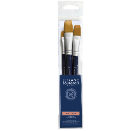 Acrylic Brush Set - Flat Brushes Lefranc Bourgeois