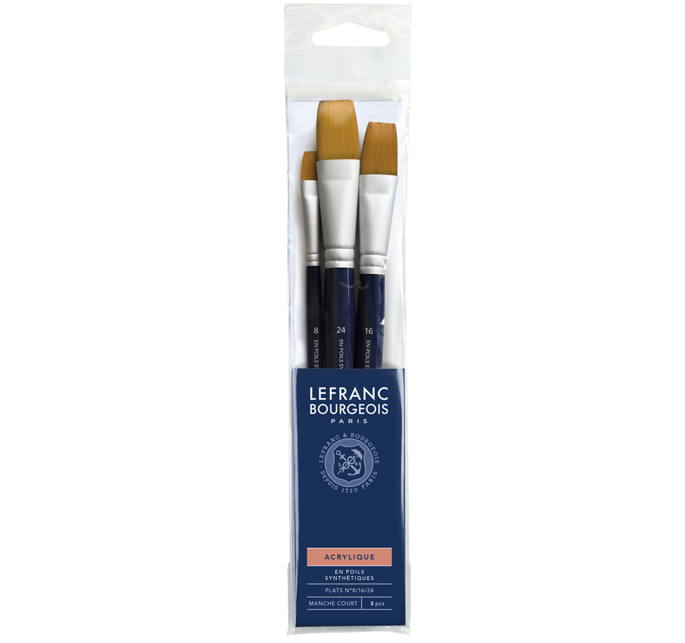 Acrylic Brush Set - Flat Brushes Lefranc Bourgeois