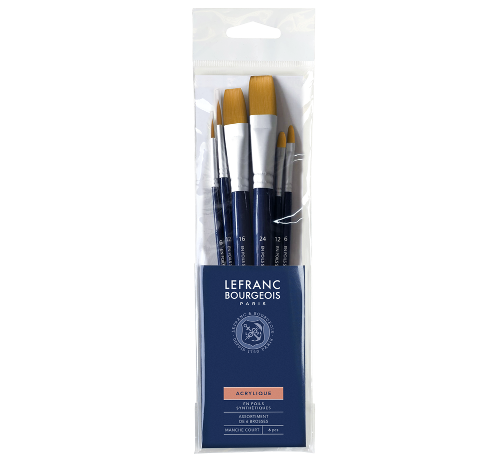 Acrylic Brush Set - 6 Brushes Lefranc Bourgeois