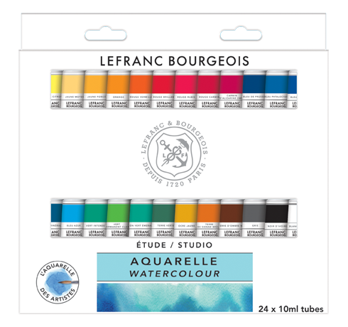 Studio Watercolour Set 24 Tubes Lefranc Bourgeois